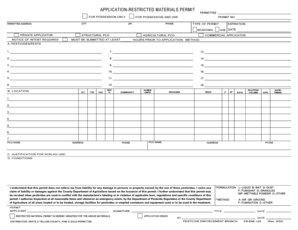 Restricted Materials Permit