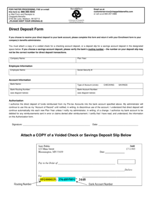 Direct Deposit Form