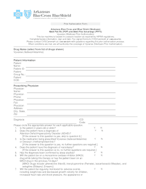 Vyvanse Medicare Prior Authorization Form