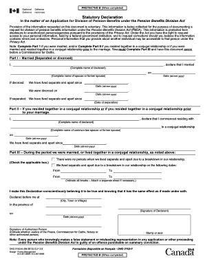 Statutory Declaration DND 2153-E