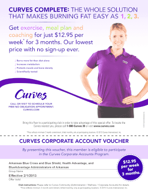 Curves Corporate Account Voucher