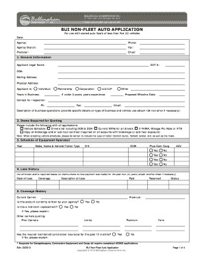 BUI Non-Fleet Auto Application