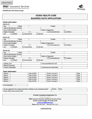 Business Auto Application