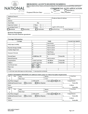 Commercial Auto Application