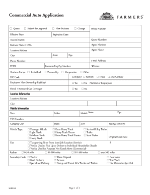 Commercial Auto Application