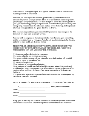 Texas Statutory Medical Power Of Attorney