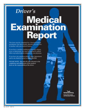 Nova Scotia Driver’s Medical Examination Report