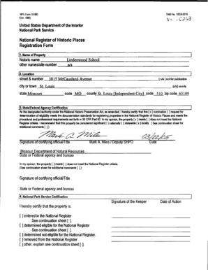 National Register of Historic Places Registration Form