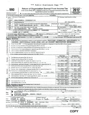 Form 990 Tax Exempt Organization Return