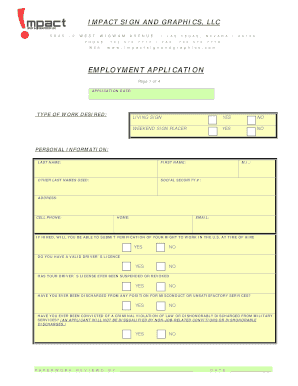 Employment Application Form