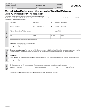 Market Value Exclusion for Disabled Veterans