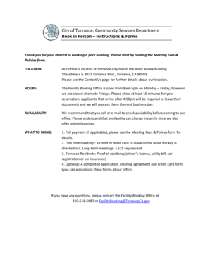 Torrance Park Building Meeting Application