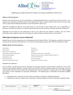 Flexible Spending Account Enrollment Form