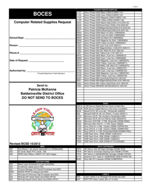 Computer Related Supplies Request Form