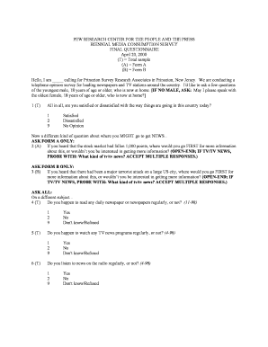 Pew Research Media Consumption Survey