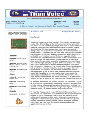 Stevenson High School Parent Communication Permission Slip