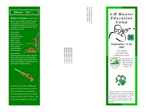 4-H Hunter Education Camp Registration Form