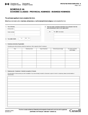 Immigration Canada Business Nominees Form