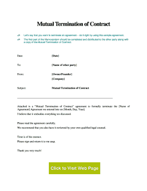 Mutual Termination of Contract