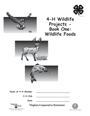 4-H Wildlife Foods Project Book
