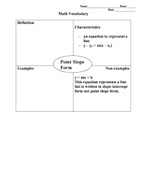 Math Vocabulary Worksheet