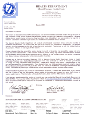 H1N1 Vaccination Consent Form