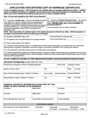 California Marriage Certificate Application