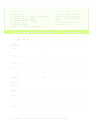 Configura Bariatric Assessment Form