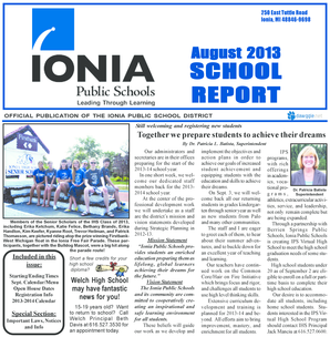 Fillable Online ionia k12 mi August School Report 2013web pmd - ionia ...