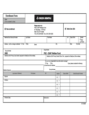DeltaCare USA Enrollment Form