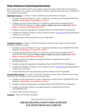 Great American Contracting Forms