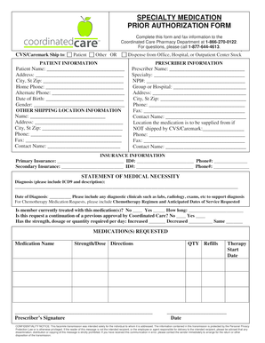 Specialty Medication Prior Authorization Form