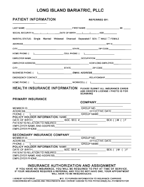 Patient Information Form