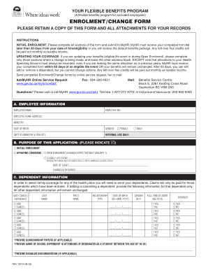 British Columbia Flexible Benefits Enrolment Form