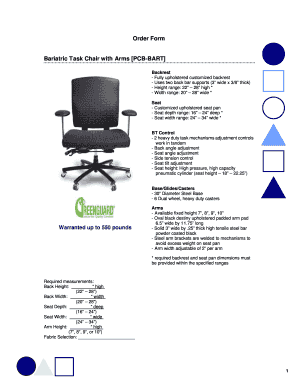 Bariatric Task Chair Order Form