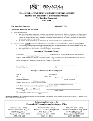 Statement of Educational Purpose