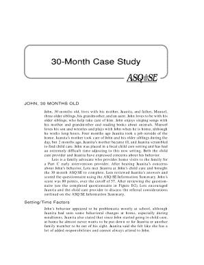 30 Month ASQ:SE Form