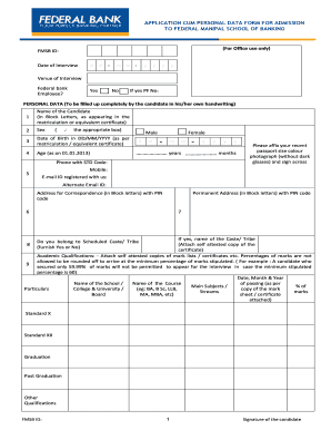 federal bank dd form filling