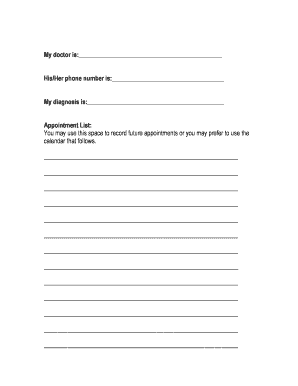 Patient Medical Appointment Form