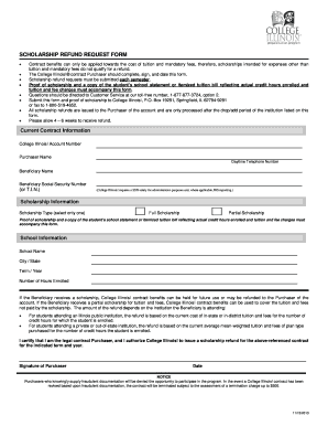 Scholarship Refund Request Form