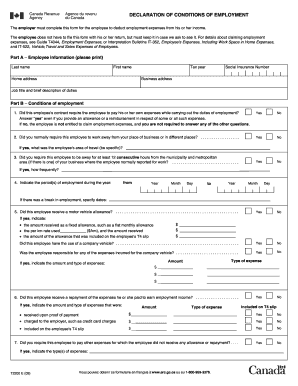 Declaration of Conditions of Employment