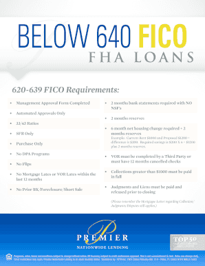 FHA Loan Management Approval Form