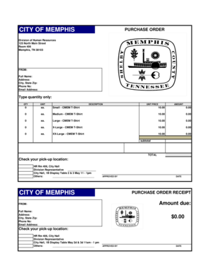 City of Memphis Purchase Order