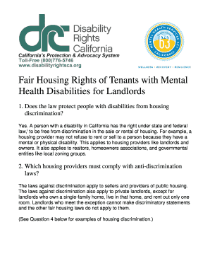 Fair Housing Rights of Tenants with Mental