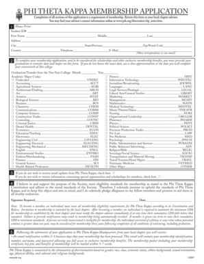 Phi Theta Kappa Membership Application