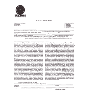 International Power of Attorney for Customs