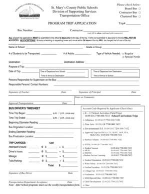 Program Trip Application