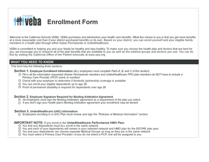 California Schools VEBA Health Plan Enrollment Form