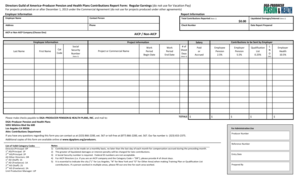 Directors Guild of America Pension and Health Contributions Report