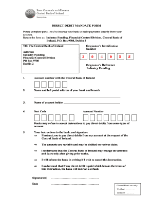 Direct Debit Mandate Form